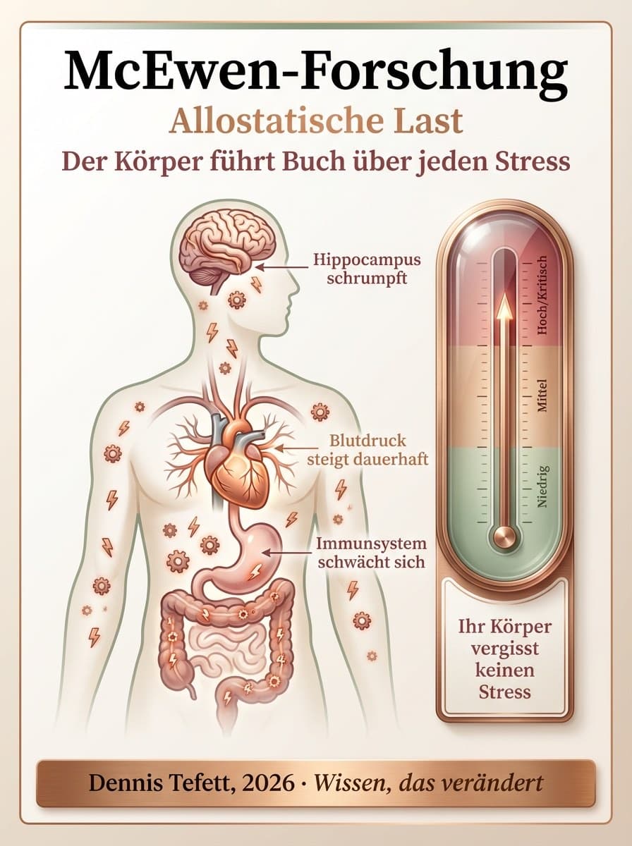Infografik: Das Paradox der allostatischen Last bei erfolgreichen Führungskräften, Dennis Tefett Coaching