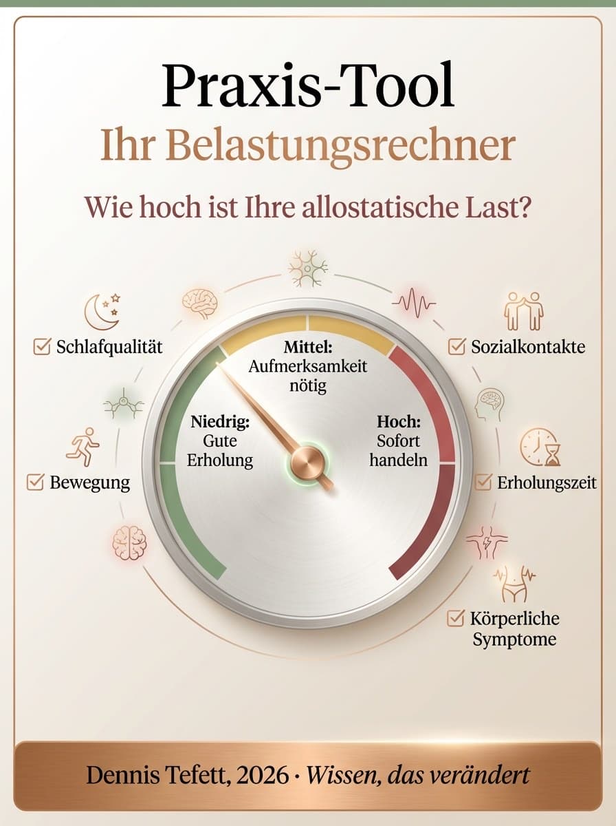 Infografik: Fünf Stadien der allostatischen Überlastung vom Funktionieren bis zum Kollaps, Dennis Tefett Coaching