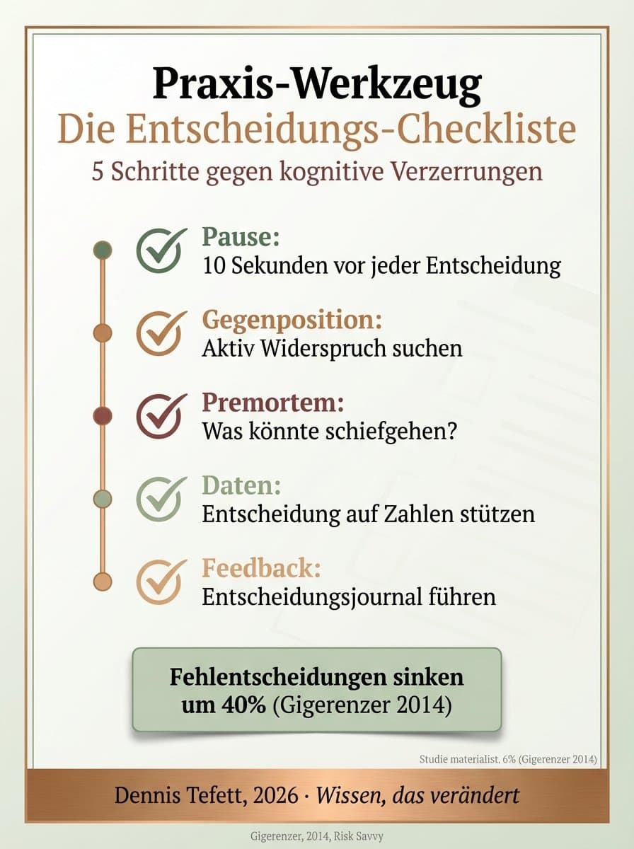 Infografik: Übergeordnete Strategien gegen kognitive Verzerrungen mit System-1- und System-2-Denken nach Kahneman