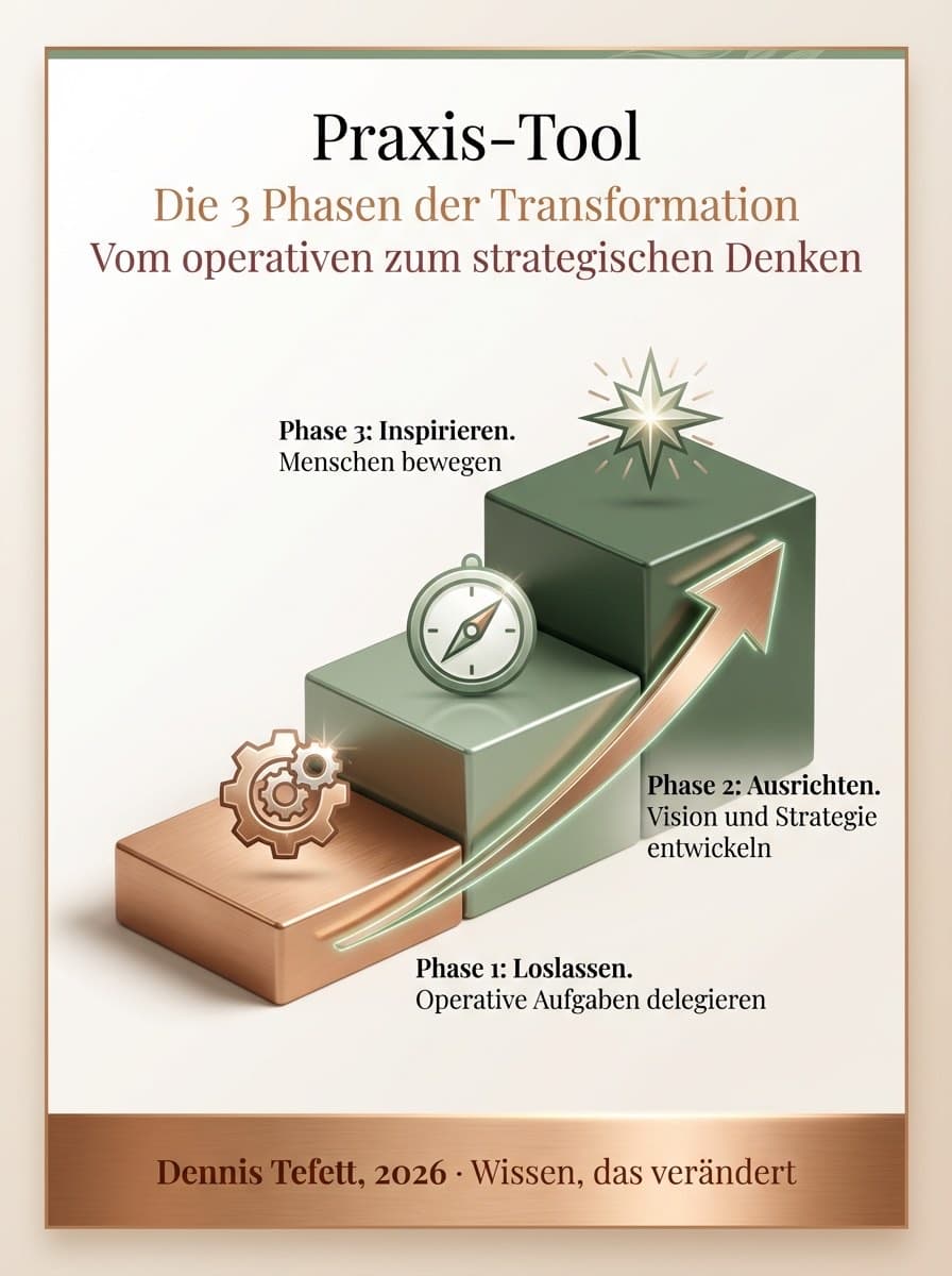 Infografik Entwicklungspfad vom operativen Manager zur strategischen Führungspersönlichkeit.