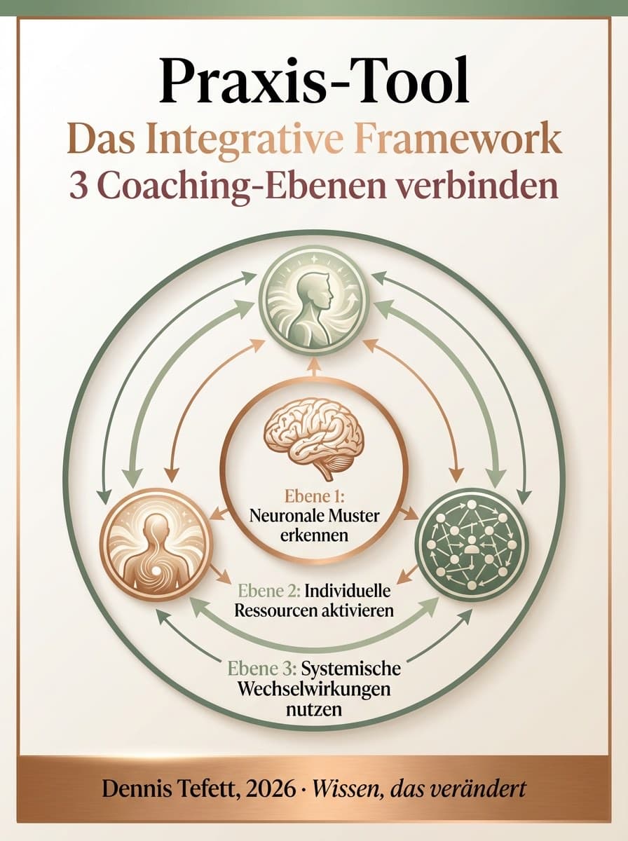 Infografik Integration systemischer und neurowissenschaftlicher Coaching-Methoden in der Praxis.
