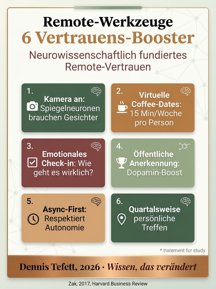 Infografik zur Balance zwischen Autonomie und Verantwortung in der Remote-Führung: Sechs Prinzipien für wirksame Führung auf Distanz