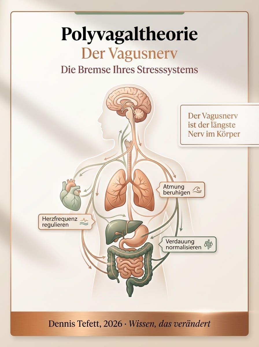 Infografik: Die drei Zustände des autonomen Nervensystems nach der Polyvagal Theory, Dennis Tefett Coaching