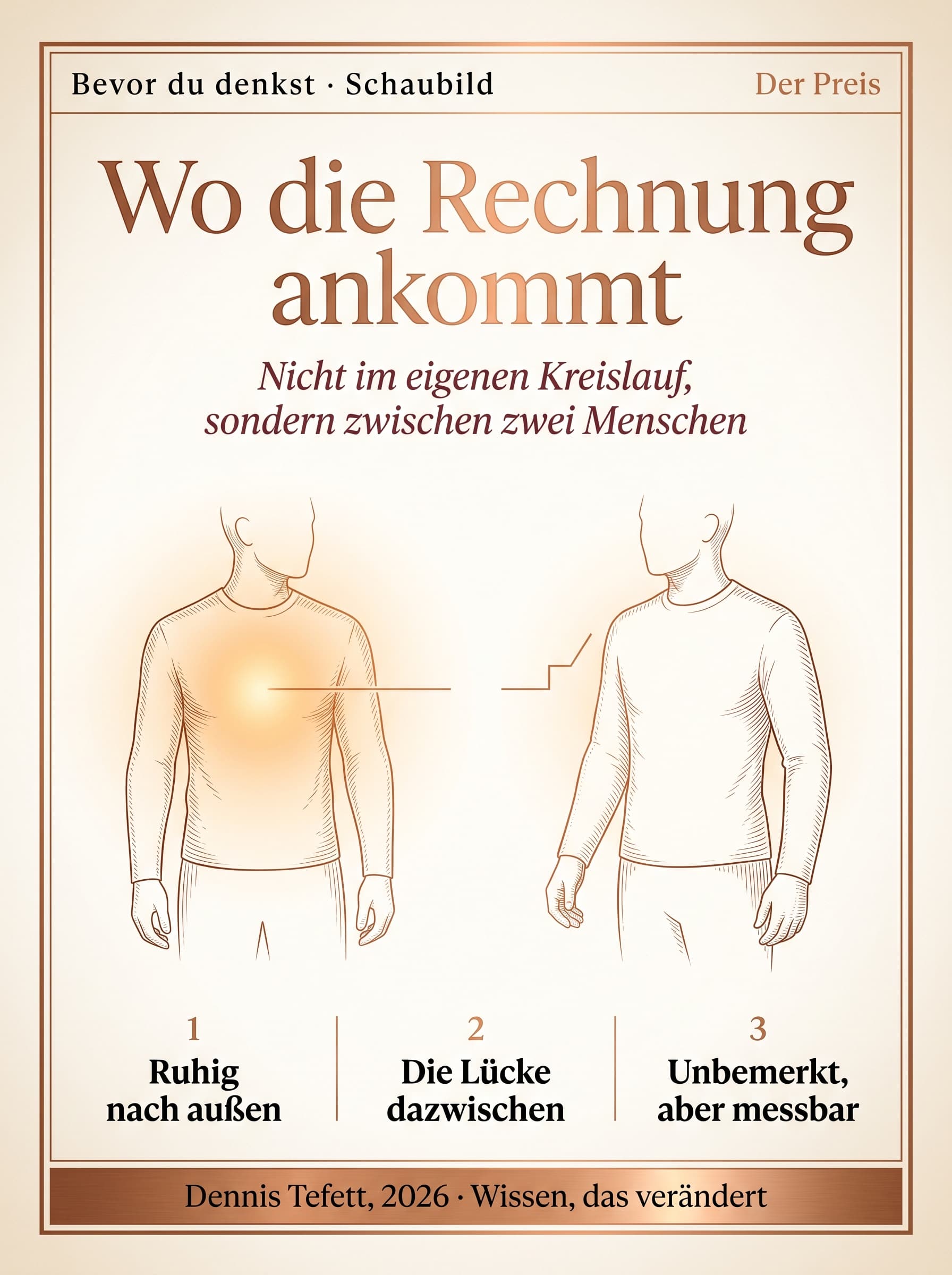 Schaubild: zwei Personen im Gespräch. Bei der einen bleibt das Gesicht ruhig, bei der anderen steigt eine Kurve an, obwohl sie nichts bemerkt.