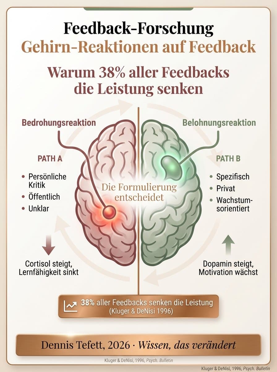Infografik: Das SBI-Modell für wirksames Feedback mit den vier Schritten Situation, Verhalten, Wirkung und Dialog
