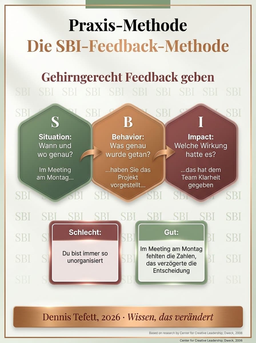 Infografik: Wachstumsorientierte Feedbackkultur aufbauen mit Bidirektionalität, positivem Feedback und Feedforward