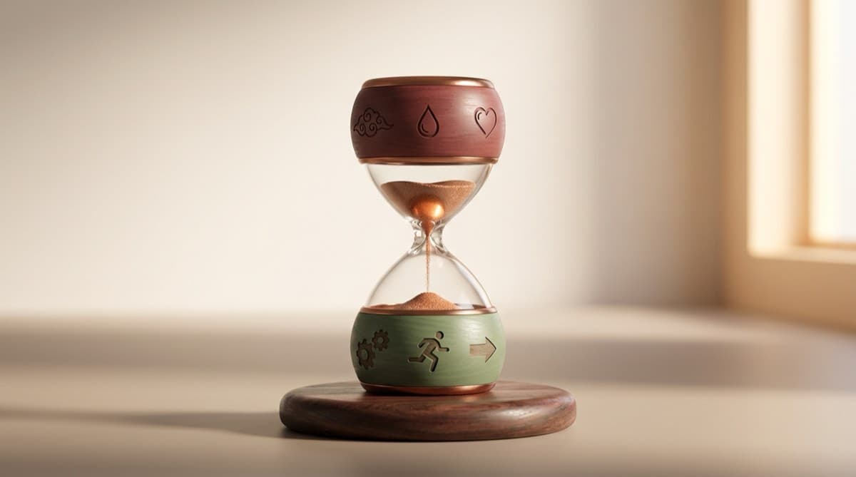 Gehirn zwischen Amygdala und präfrontalem Kortex, symbolisch für den inneren Konflikt bei Prokrastination