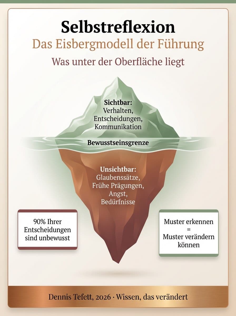 Infografik Wie unbewusste Muster entstehen: Basalganglien, Gewohnheitsschleifen und Führungsverhalten.
