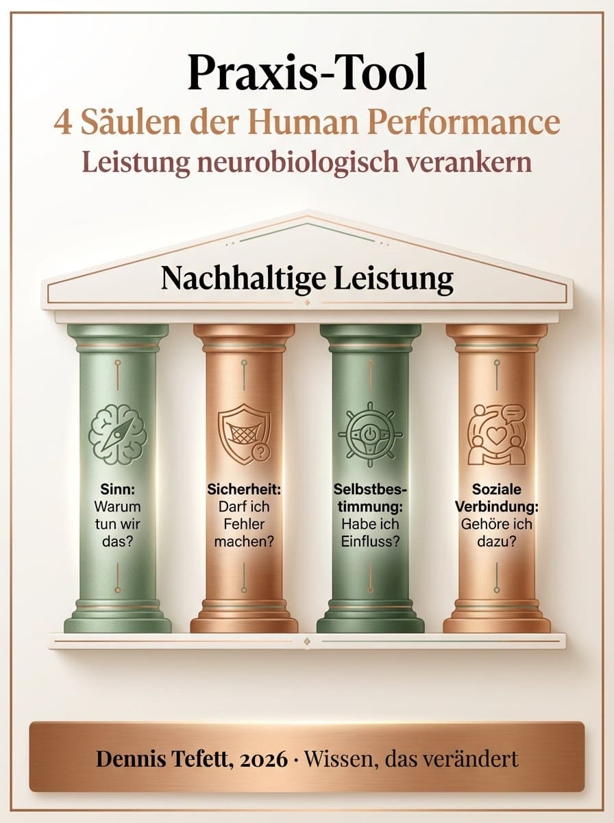 Infografik Human Performance Framework: Von der persönlichen Vision zur Teamvision.