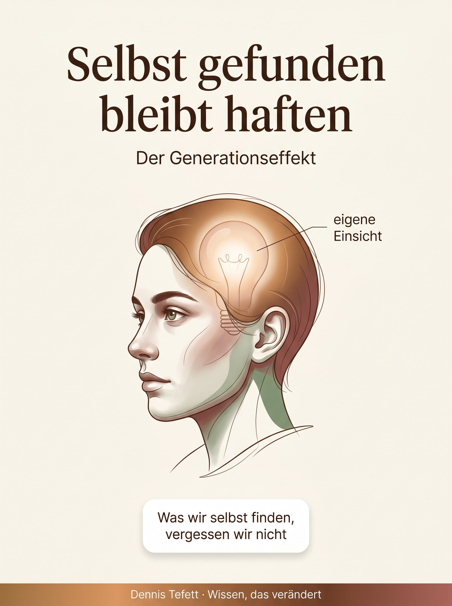 Infografik: Der Generationseffekt. Was wir selbst finden, eine eigene Einsicht, bleibt besser haften als das, was man uns sagt.